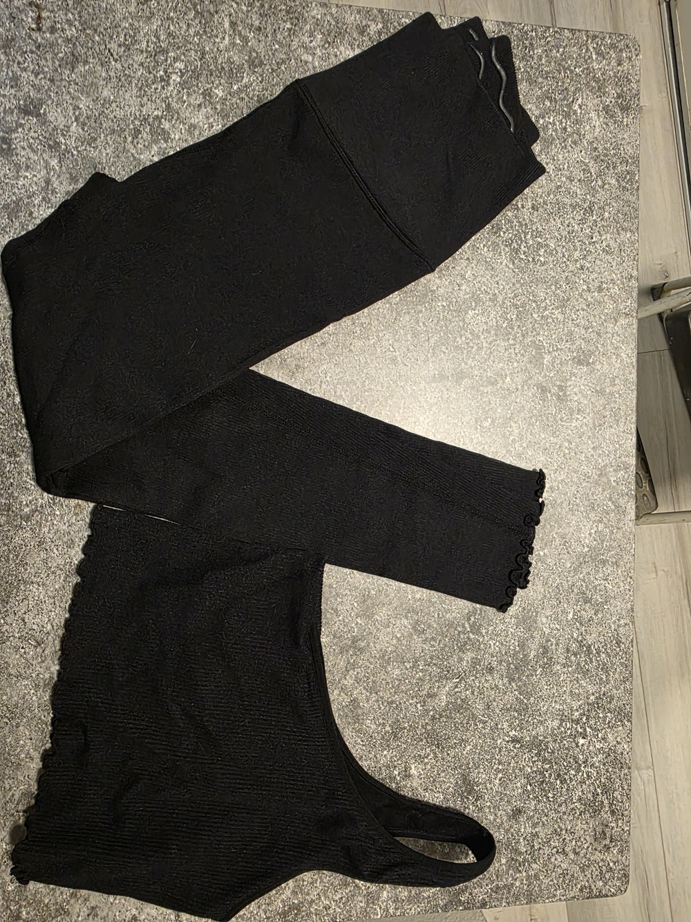 Spiritual Gangster Black Ribbed Tank & Legging Set